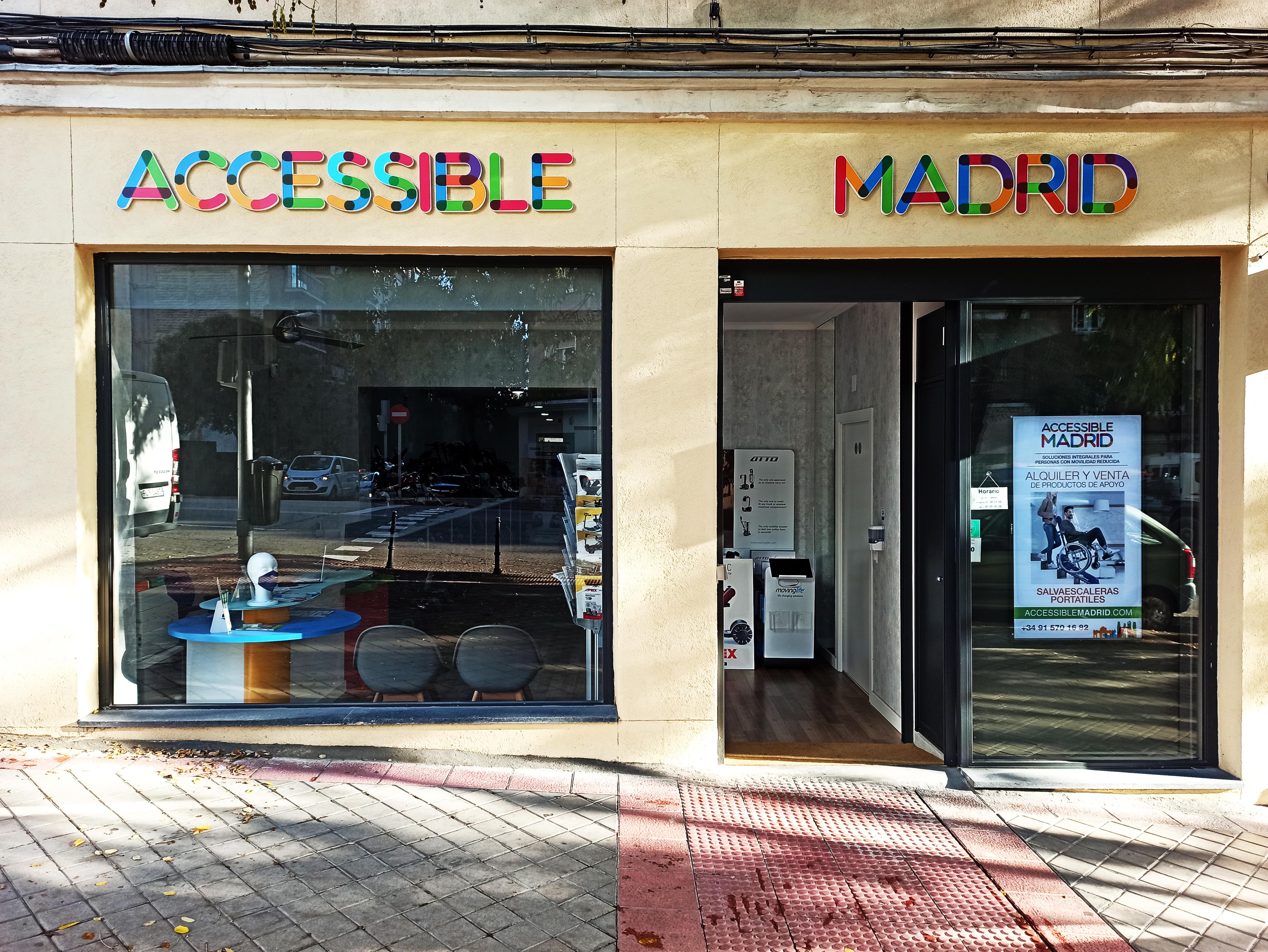 Facade of the Accessible Madrid store